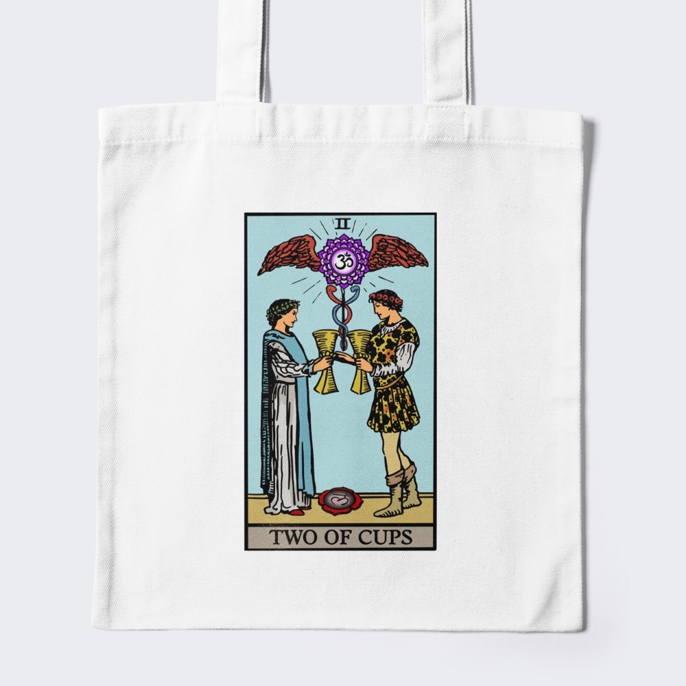 Two of Cups Tarot Card Toe Bag | Chakra Series, Root Chakra - Crown Chakra